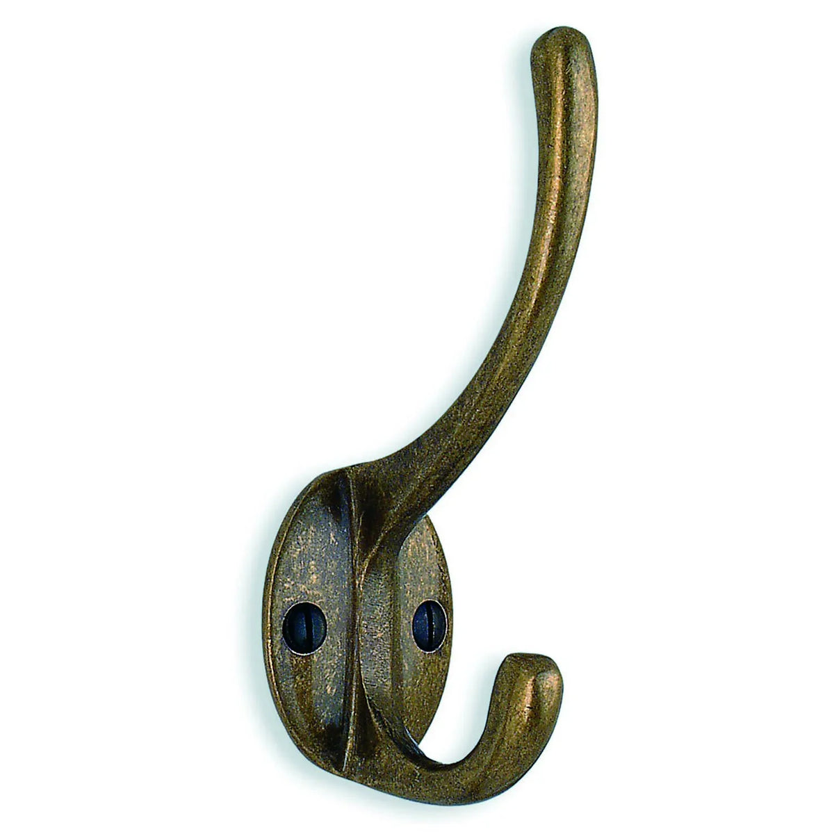 BESLAGSBODEN Hat and Coat Hook in Antique Brass Finish, Height 110 mm BA247