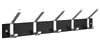 Beslagsboden Hook Rack 5'' In Black Wood / Satin Aluminum BB1074