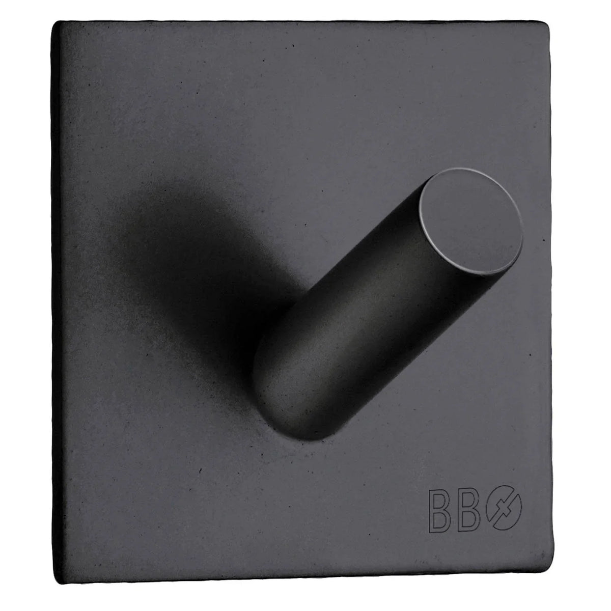 BESLAGSBODEN Design Single Hook in Matt Black Stainless Steel Self-adhesive BB1092