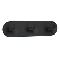 Triple Hook Self Adhesive Black BB1103