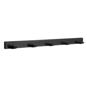 BESLAGSBODEN Coat Rack, Five Hooks, Black Wood/Black Aluminium BB1155