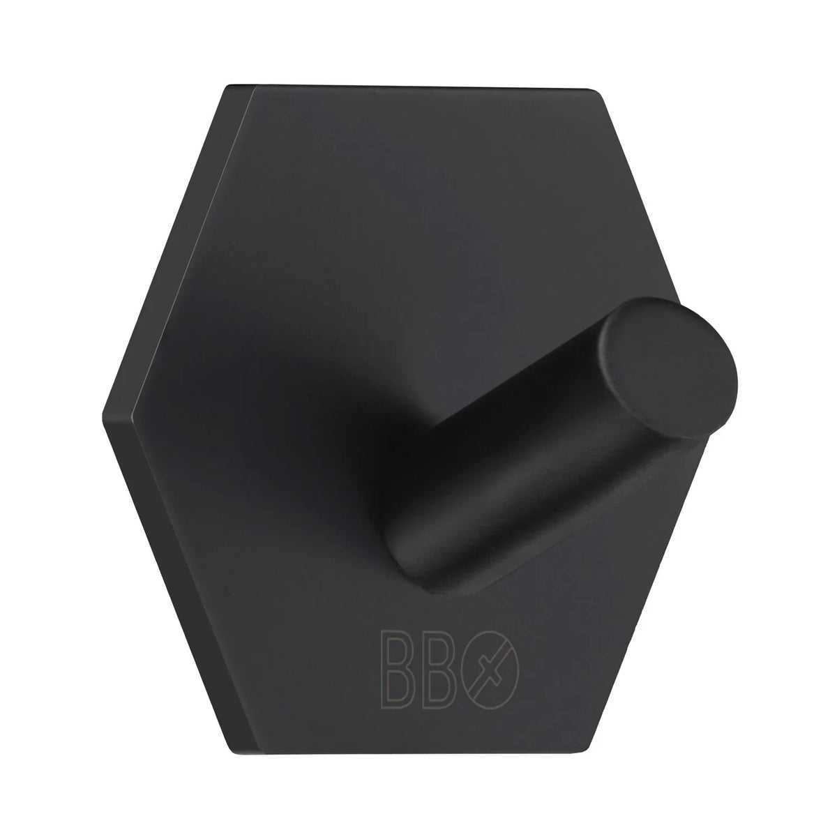 BESLAGSBODEN Single Hook, Hexagon, Self-adhesive, Black BB1160