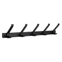 BESLAGSBODEN Coat and Hat Rack, Five Hooks, Black/Black Aluminium BB1165