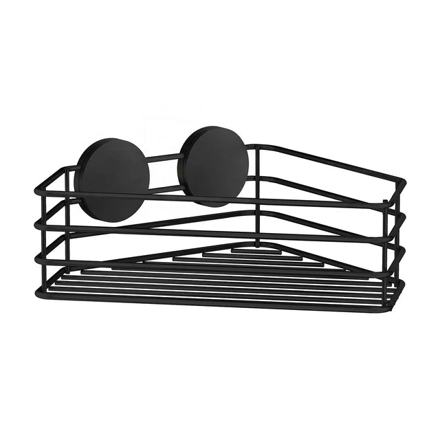 BESLAGSBODEN Corner Shower Basket, Matt Black, Self-adhesive BB1201