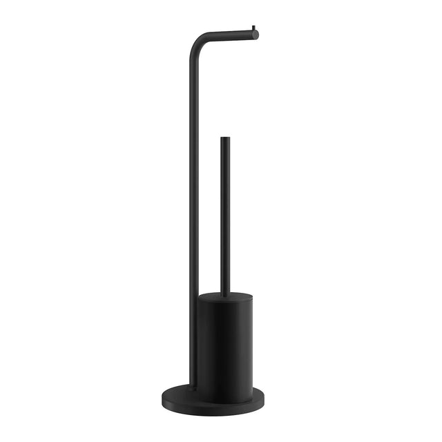 BESLAGSBODEN Toilet Roll Holder/Toilet Brush. Free Standing. Black. BB1232