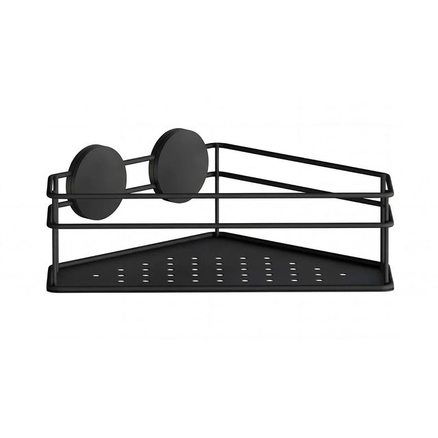 Corner Shower Basket Black Stainless Steel Self Ad BB1311