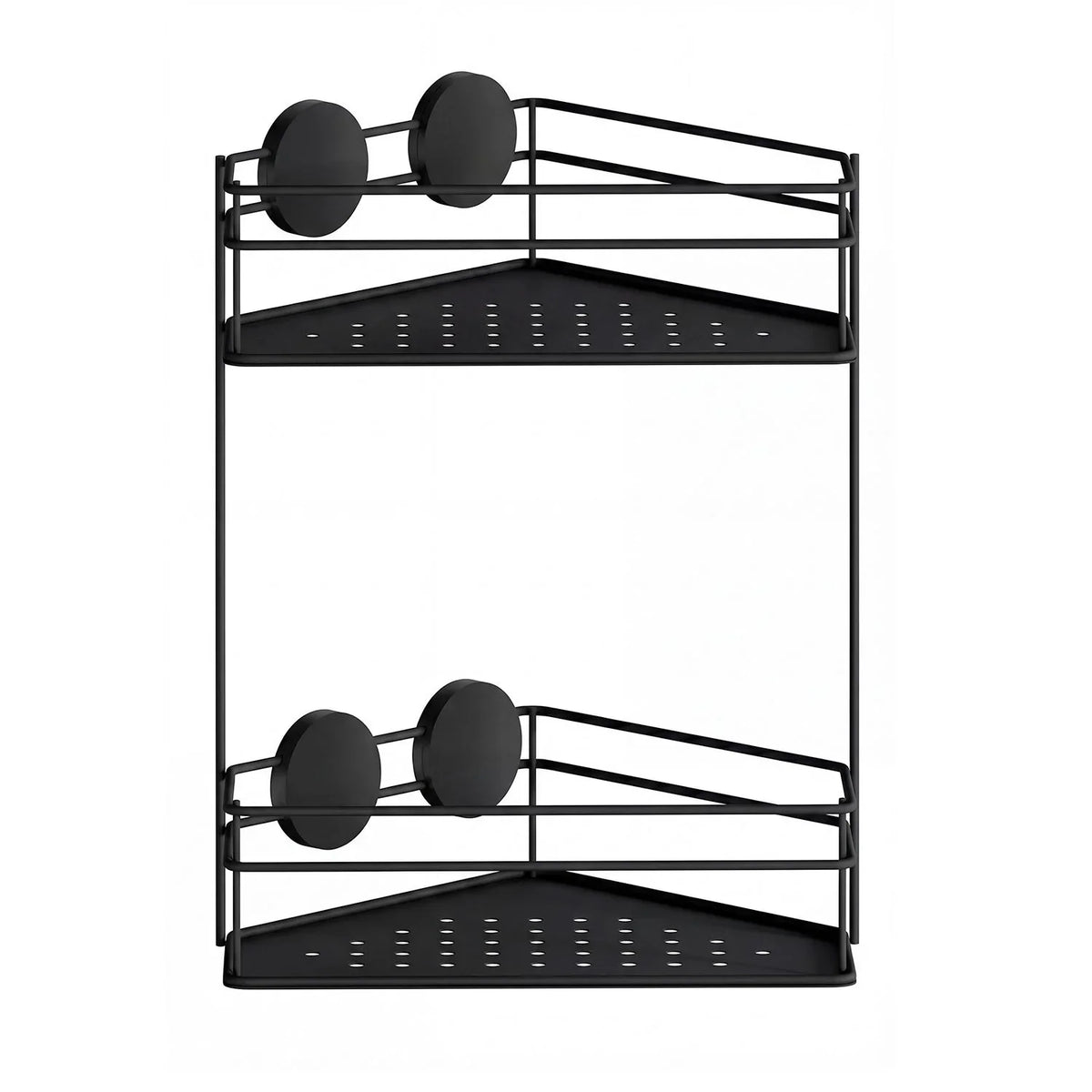 Corner Double Basket With 3M Tape Black BB1313