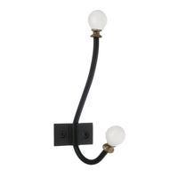 BESLAGSBODEN Coat and Hat Hook, Black/White knob BB1501