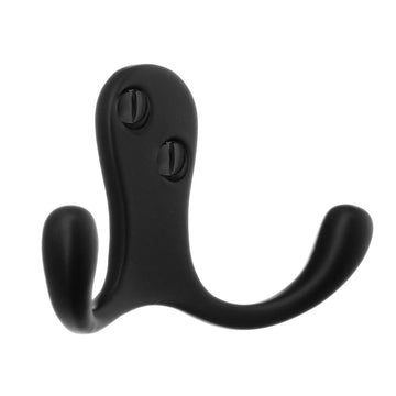BESLAGSBODEN Double Towel Hook, Black, Height 44 mm BB246