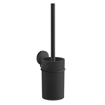 BESLAGSBODEN Toilet Brush, Self-adhesive, Black/Black container, Height 350 mm BB333