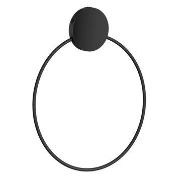 BESLAGSBODEN Towel ring, Self-adhesive, Black, Diameter 172 mm BB344