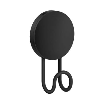 BESLAGSBODEN Single hook, Self-adhesive, Black, Height 90 mm BB355