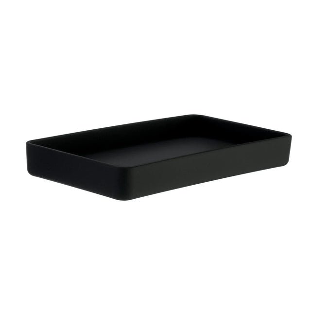 Soap Dish/Tray. Freestanding. Black. 180 x 95 mm. BB580