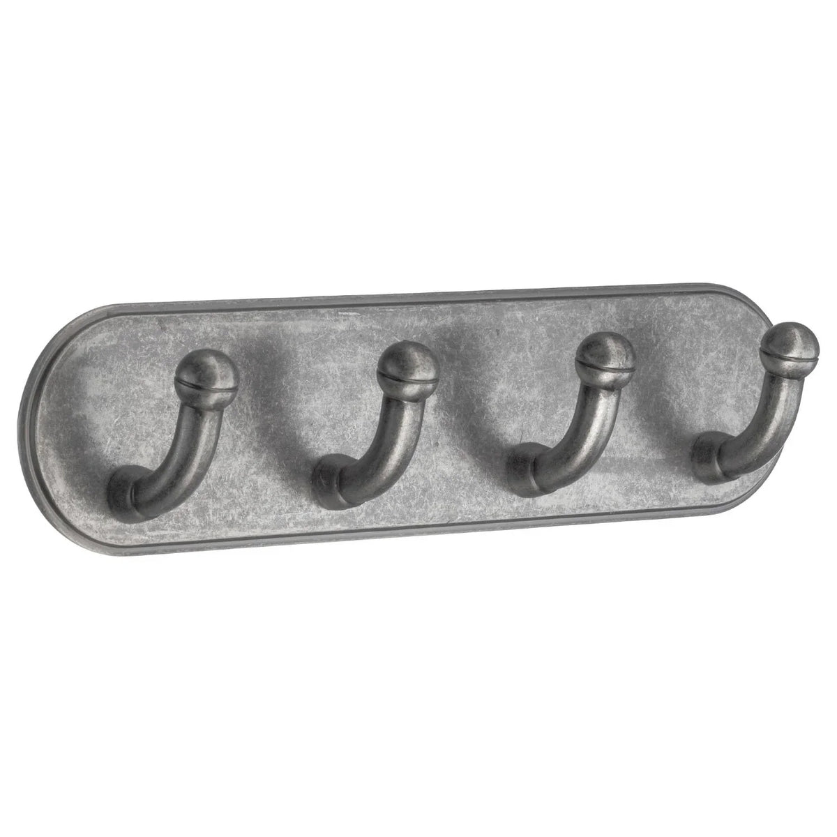 BESLAGSBODEN Design Quadruple Hook in Pewter, Self-adhesive BG1124