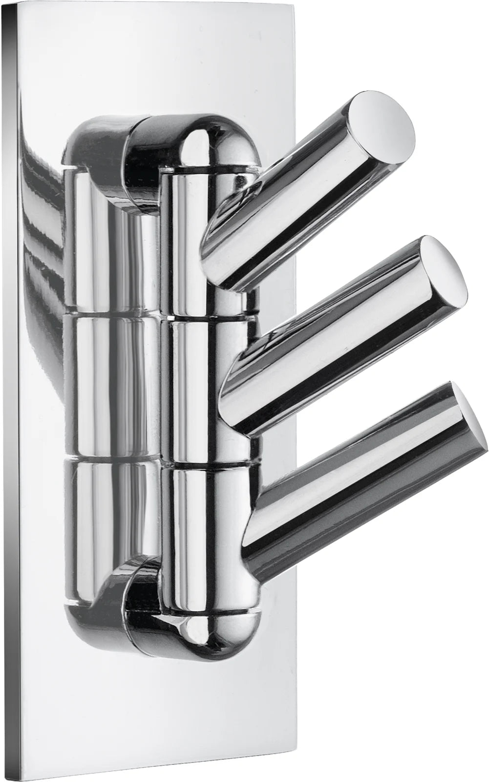 BESLAGSBODEN Triple Hook, Swing arm, Self-adhesive, Chromed BK1033