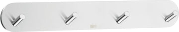 BESLAGSBODEN Design Quadruple Hook mini in Polished Stainless Steel Self-adhesive BK1083