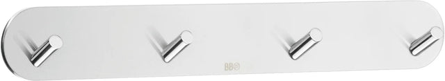 BESLAGSBODEN Design Quadruple Hook mini in Polished Stainless Steel Self-adhesive BK1083