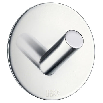 BESLAGSBODEN Design Single Hook in Polished Stainless Steel Self-adhesive BK1090