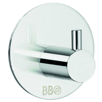 BESLAGSBODEN Design Single Hook in Polished Stainless Steel Self-adhesive BK1101