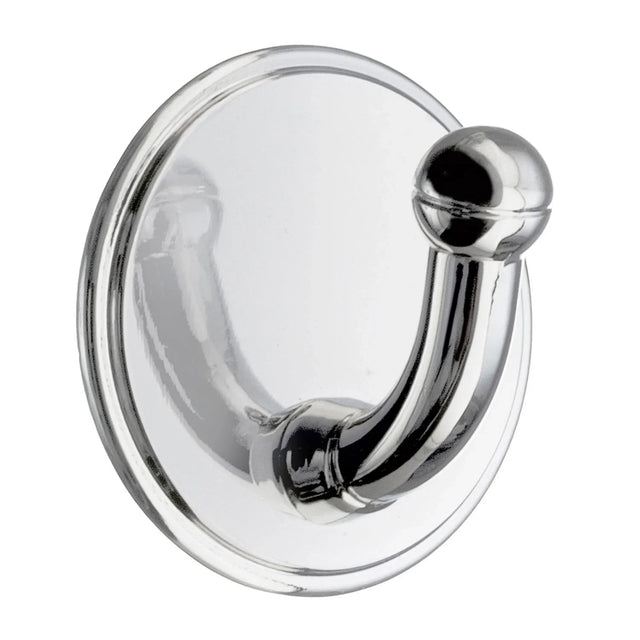 BESLAGSBODEN Design Single Hook in Polished Chrome Self-adhesive BK1120