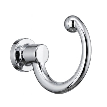 BESLAGSBODEN Single Hook in Polished Chrome, Pair, Height 42 mm BK233