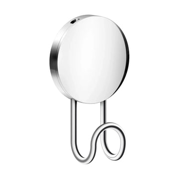 BSLAGSBODEN Single hook, Self-adhesive, Polished chrome, Height 90 mm BK355