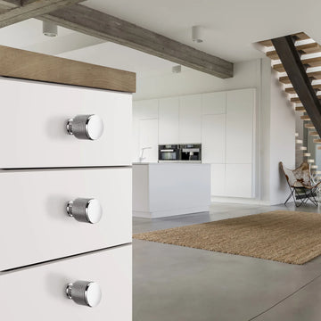 Beslagsboden Knob- polished chrome /knurled BK451