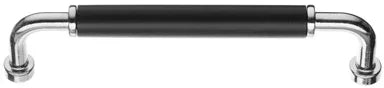 Beslagsboden Pull - polished chrome/black wood BK6351B