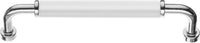 Beslagsboden Pull - polished chrome/white wood BK6351X