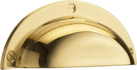 Beslagsboden Cup pull - polished brass BV633