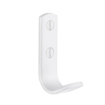 BESLAGSBODEN Single Hook, White aluminium, Height 63 mm BX1043