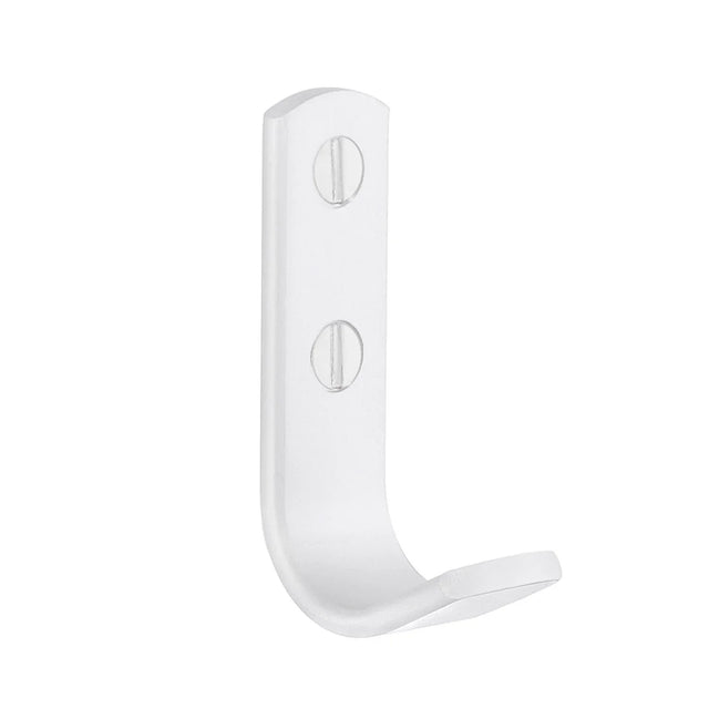 BESLAGSBODEN Single Hook, White aluminium, Height 63 mm BX1043