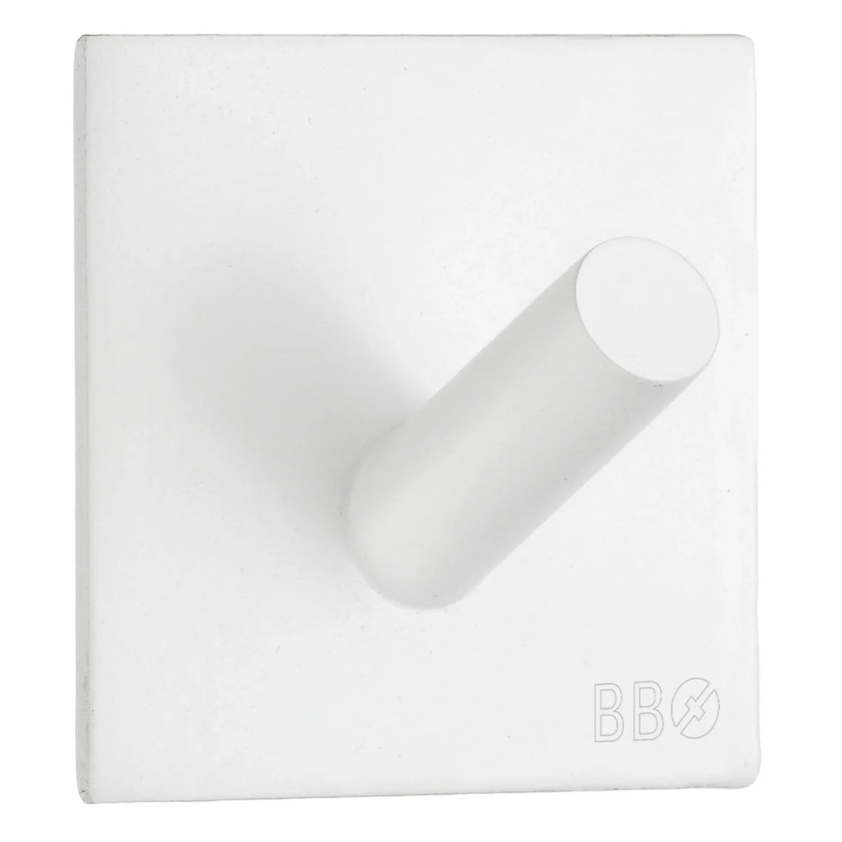 BESLAGSBODEN Design Single Hook in Matt White Stainless Steel Self-adhesive BX1092