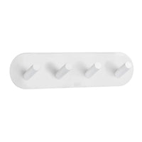 BESLAGSBODEN Design Quadruple Hook in Matt White Stainless Steel Self-adhesive BX1094