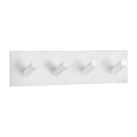 BESLAGSBODEN Design Quadruple Hook in Matt White Stainless Steel Self-adhesive BX1096