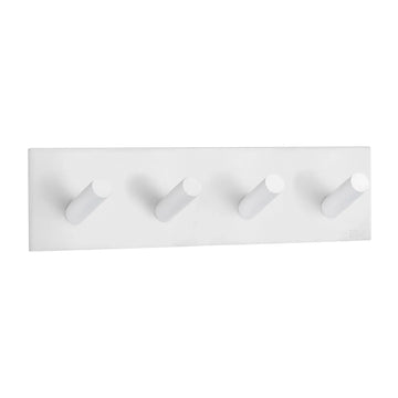 BESLAGSBODEN Design Quadruple Hook in Matt White Stainless Steel Self-adhesive BX1096