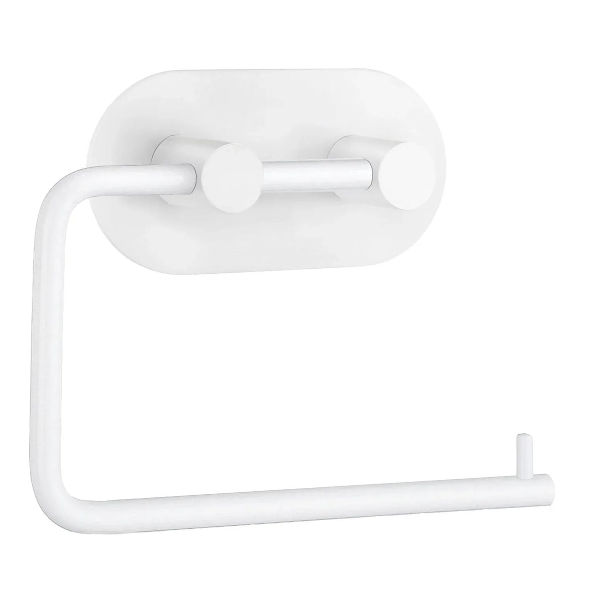 BESLAGSBODEN Design Toilet Roll Holder in Matt White Stainless Steel Self-adhesive BX1097