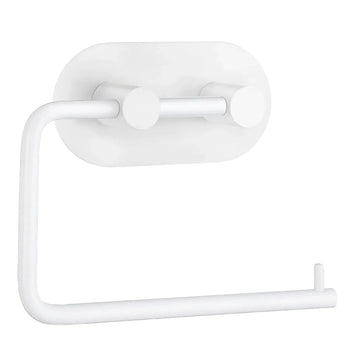 BESLAGSBODEN Design Toilet Roll Holder in Matt White Stainless Steel Self-adhesive BX1097