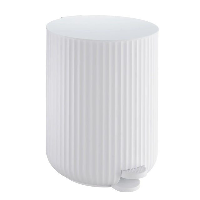 Pedal bin, square, white BX564