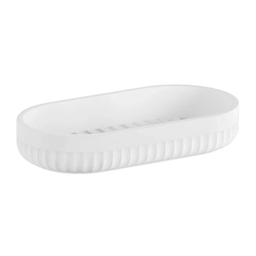 Soap Dish. Freestanding. White Polyresin. 178 x 95 mm. BX565