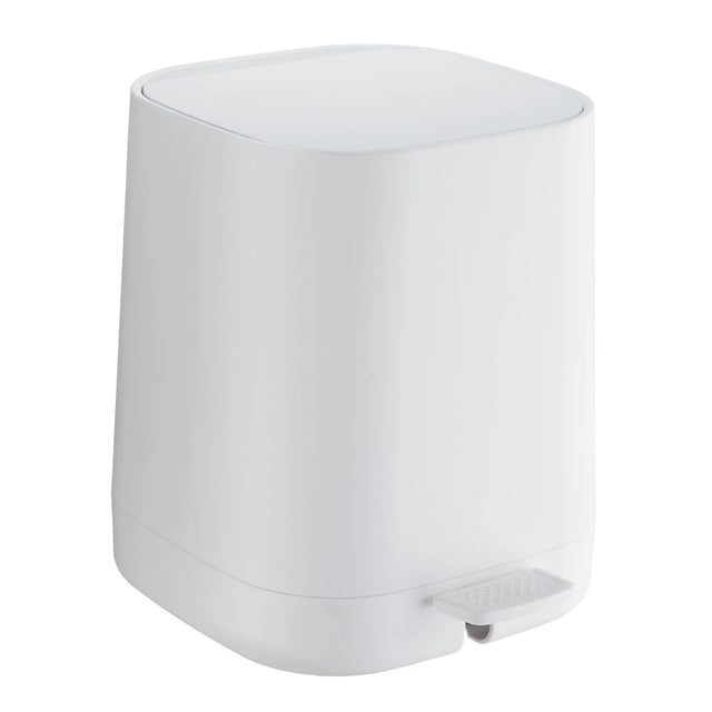 Pedal bin, square, white BX575