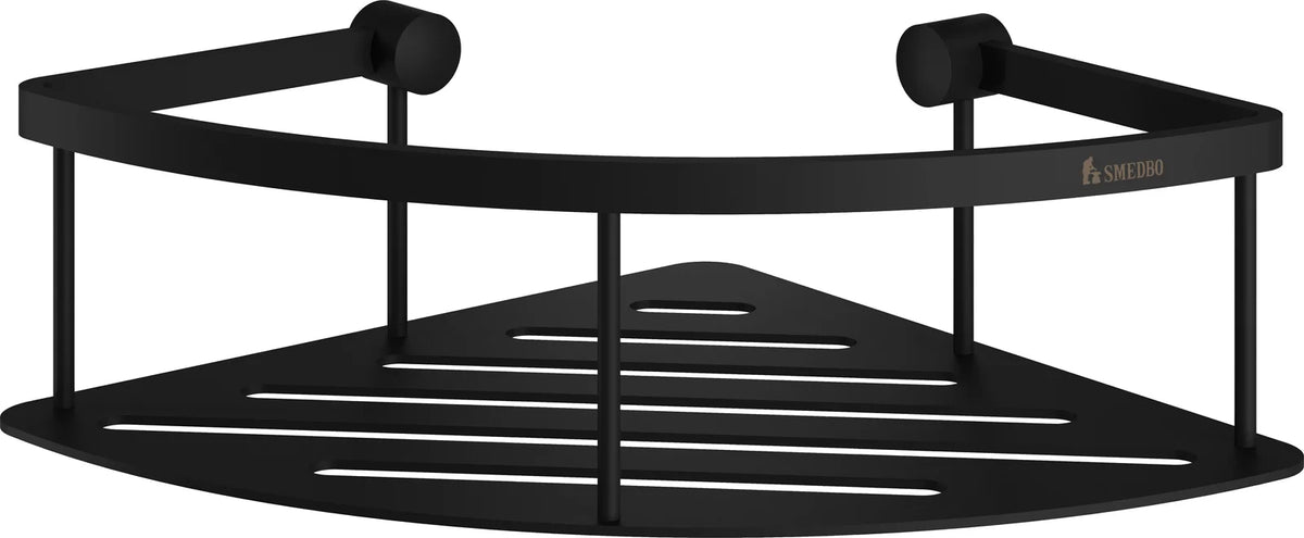 SIDELINE Corner Shower Basket, Black, 200 x 200 mm, Height 70 mm DB3031