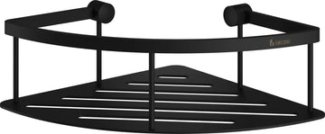SIDELINE Corner Shower Basket, Black, 200 x 200 mm, Height 70 mm DB3031
