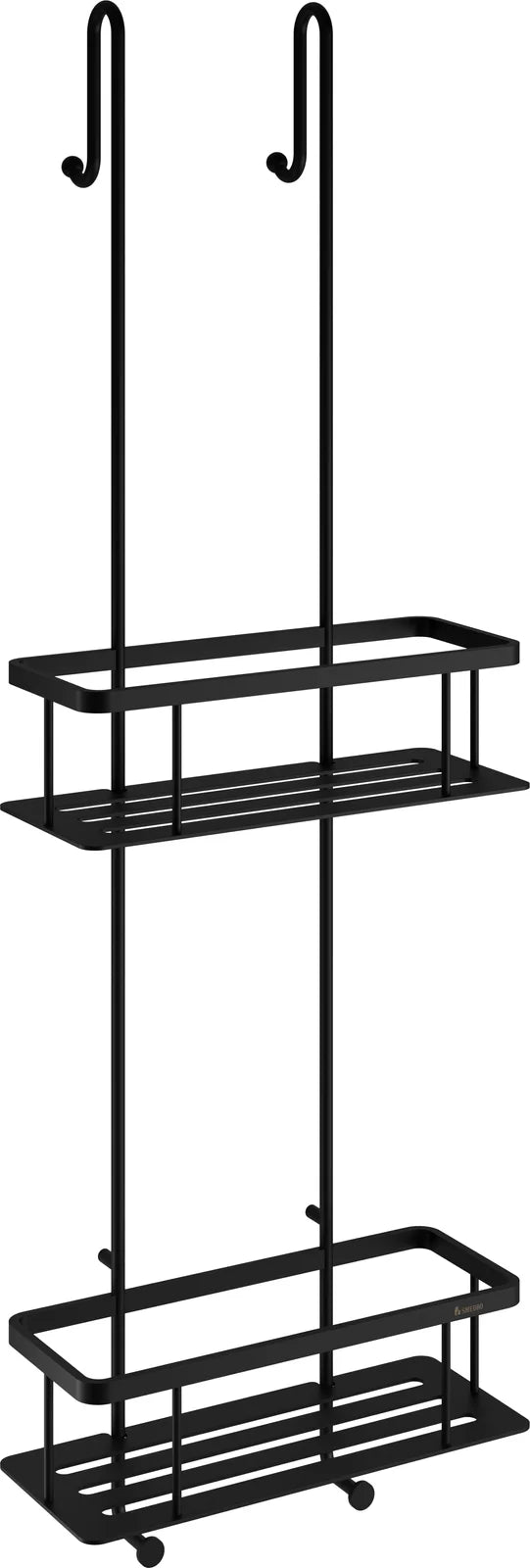 SIDELINE Double Shower Basket, Matt Black, Total Height 765 mm DB3041