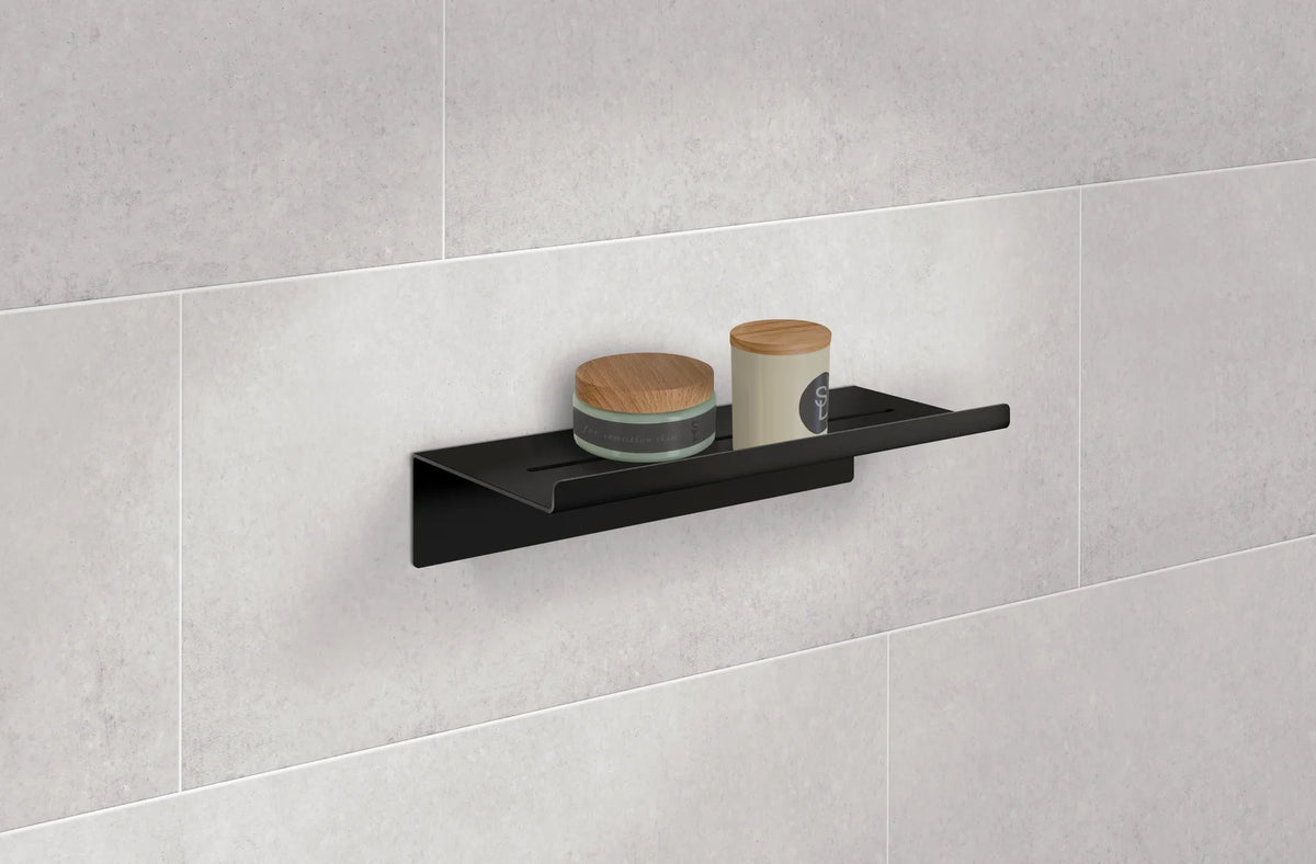 SIDELINE Shower Shelf. Self-adhesive. Black. 250 x 105 mm. DB4100