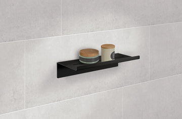 SIDELINE Shower Shelf. Self-adhesive. Black. 250 x 105 mm. DB4100