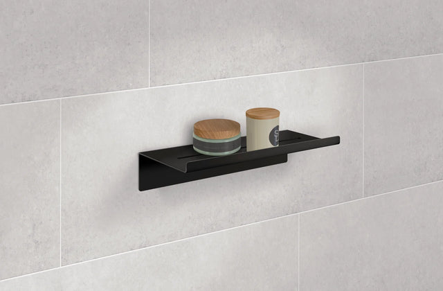SIDELINE Shower Shelf. Self-adhesive. Black. 250 x 105 mm. DB4100