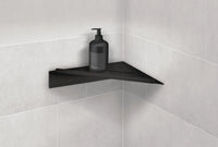 SIDELINE Corner Shower Shelf. Self-adhesive. Black. 210 x 210 mm. DB4111