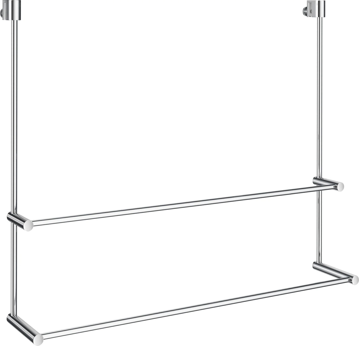 SIDELINE Double Towel Rail for Glass Shower Panel in Polished Chrome DK3102