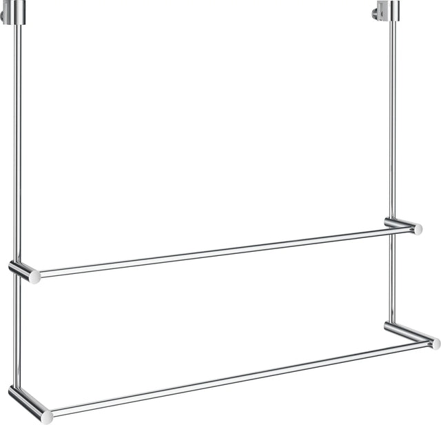 SIDELINE Double Towel Rail for Glass Shower Panel in Polished Chrome DK3102